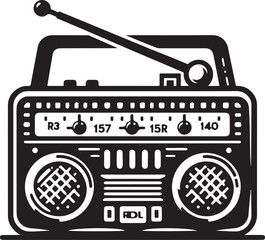 retro radio vector illustration