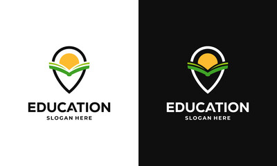 Education Point logo designs concept vector illustration, Learning Center logo symbol  icon template