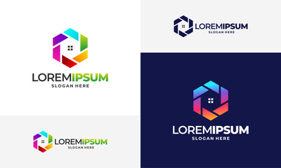 CCTV Home Concept vector logo template., Secure Camera CCTV Logo Template Design Vector