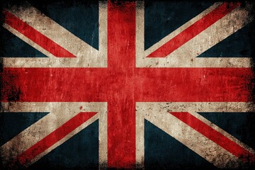 Fototapeta premium Distressed Union Jack Flag Grunge Texture Background