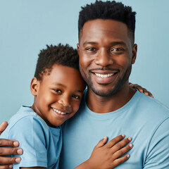 Father's Day:  Dad with Kids celebrating 