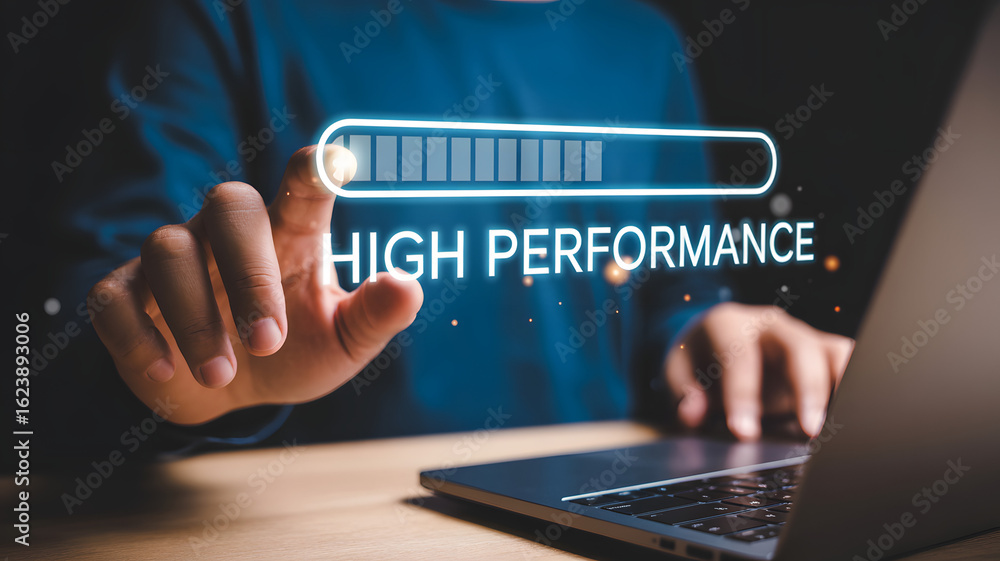 Poster achieve peak success with high performance metrics and progress bar