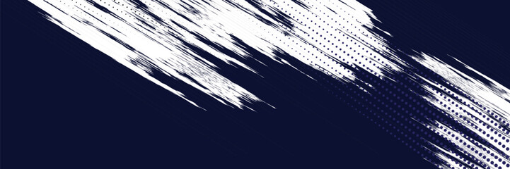 Dots halftone white \u0026 blue color pattern gradient grunge texture background. Dots pop art comics sport style vector illustration