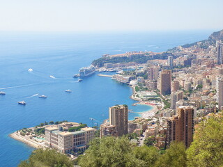 Fototapeta premium Monaco and Monte-Carlo Aerial Landscape