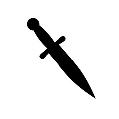 ancient dagger silhouette vector