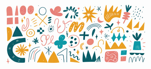 Abstract Shapes Collection: Hand Drawn Doodle Elements