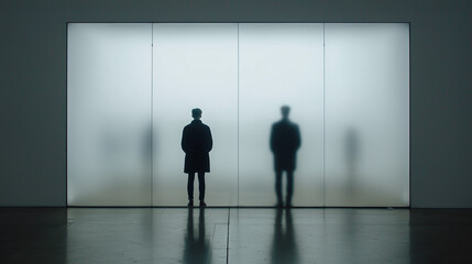 Abstract concept of isolation and distance in modern society