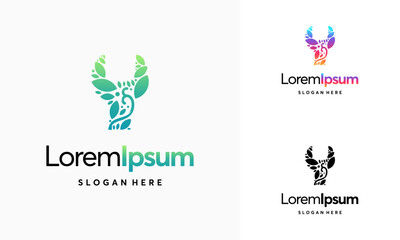 Fototapeta premium Green Service Logo Design Template, wrench tree leaf service logo vector icon illustration, Mechanic leaf logo template vector