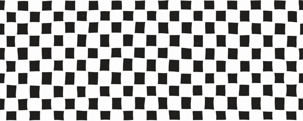 Fototapeta premium Black and White Checkered Pattern Background Texture