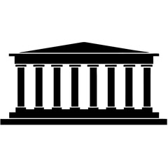 Fototapeta premium creative details Greek Temple Icon Vector Illustration 