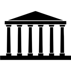 Fototapeta premium creative details Greek Temple Icon Vector Illustration 