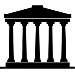 Fototapeta premium creative details Greek Temple Icon Vector Illustration 