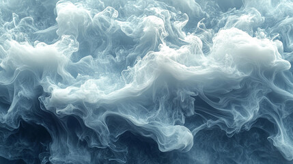 Obraz premium Abstract liquid ink swirling, ethereal clouds in motion