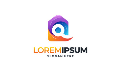 Fototapeta premium Modern Online Shop Logo designs Template, Digital Shop logo vector illustration