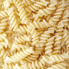 Close-up of Dry Fusilli Pasta Spirals uncooked food
