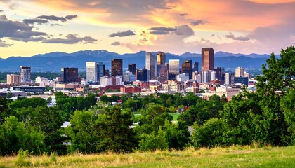 Fototapeta premium City skyline at sunset (11)