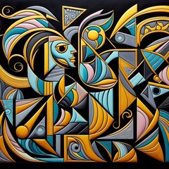 abstract background with gold ornament