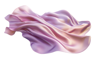 Elegant flowing silk fabric wave in pastel pink hues showcasing soft texture and graceful movement isolated on transparent background PNG