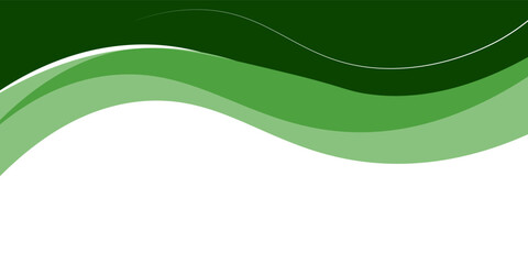 Abstract green wave background, vector green line background curve element with white space for text, message and presentation design.