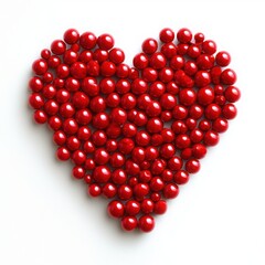 Heart Shape Made of Red Gumballs love