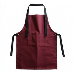 Plain Maroon Apron with Pocket and Straps kitchen cooking