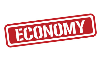 ECONOMY red stamp text vector, rubber stamp