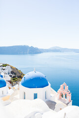 church in oia santorini greece