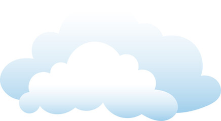 Fluffy Gradient Cartoon Cloud Vector Set – Weather and Sky Elements