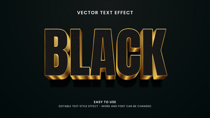 black editable text effect
