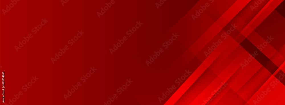 Aufkleber modern and colorful abstract banner background in dynamic red with sleek geometric lines and transpa
