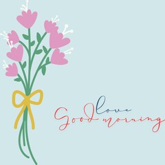 greeting card with flowers