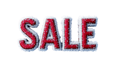 Winter-themed signage featuring snow-covered lettering designed to evoke a festive and cold-season atmosphere isolated on transparent background PNG