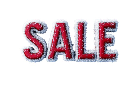 Winter-themed signage featuring snow-covered lettering designed to evoke a festive and cold-season atmosphere isolated on transparent background PNG