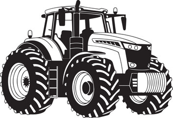 Naklejka premium modern agricultural tractor vector illustration detailed farm machinery graphic for equipment design projects