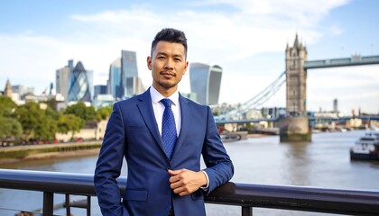 Businessman in London cityscape (3)