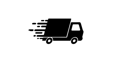 Promotion and sale fast delivery truck icon for express shipping and moving services vector illustration for logistics company vector