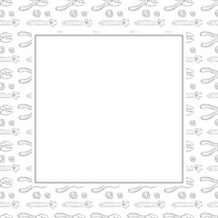 construction frame. doodle construction tool square frame. hand drawn construction frame background. construction tool background