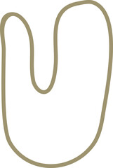 Line doodle shape decoration