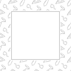 construction frame. doodle construction tool square frame. hand drawn construction frame background. construction tool background