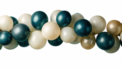 White and blue balloons