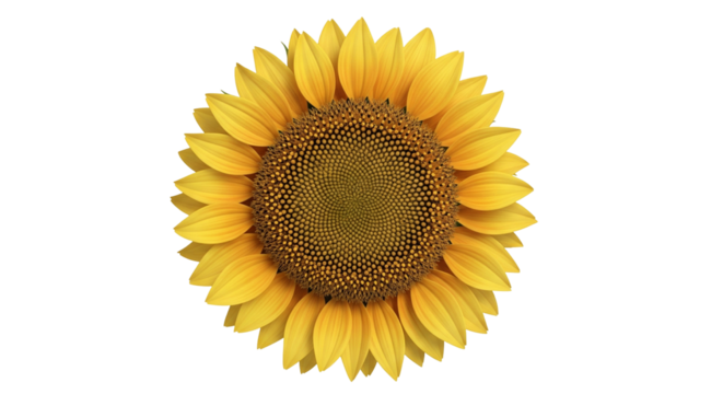 Sunflower digital illustration – transparent background - Powered by Adobe