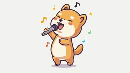 Kawaii Cartoon Dog Singer/カワイイカートゥーン犬シンガー3