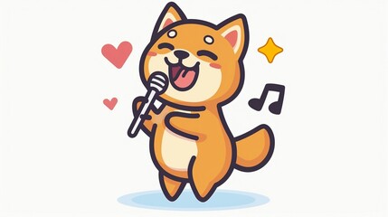 Kawaii Cartoon Dog Singer/カワイイカートゥーン犬シンガー7