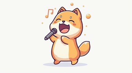 Kawaii Cartoon Dog Singer/カワイイカートゥーン犬シンガー8