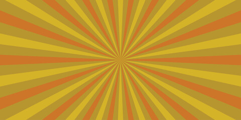 Warm colored comic book sunburst design radiating outwards from a central point in a retro vintage style.