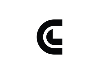 modern monogram letter LC or CL logo design