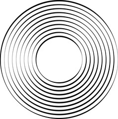 Concentric circles. Round line pattern