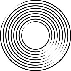 Fototapeta premium Concentric circles. Round line pattern