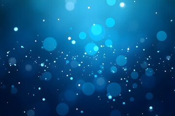 Obraz premium Abstract Blue Bokeh Lights Background with Sparkling Effects