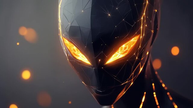 Glowing Futuristic Alien Logo